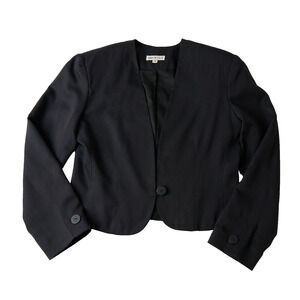 Vtg 81st & Park Blazer Jacket Capsule USA Cropped Minimalist Bolero Womens Small